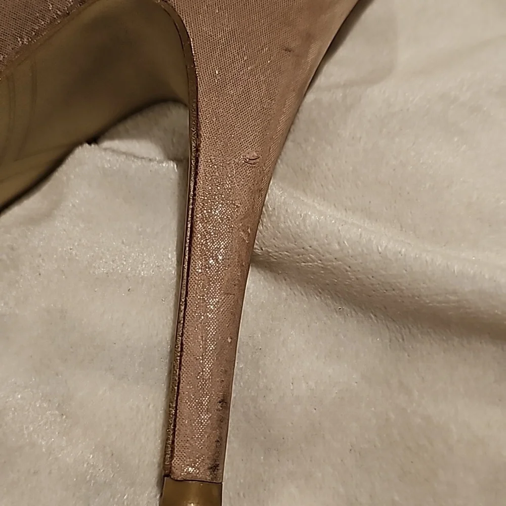 Enzo Angiolini Easmiles silver pink platform pump 5.5